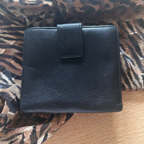 GUCCI Blondie Black Calf Leather Tri-Fold Wallet VTG Y2K Italy luxury designer - Picture 3 of 12
